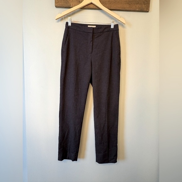 H&M Pants - H&M White and Navy Mid-rise Trousers with Tailored Silhouette size 2
